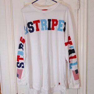 Marley Lily Stars and Stripes Ya'll Long Sleeve Shirt Size L/XL NWT